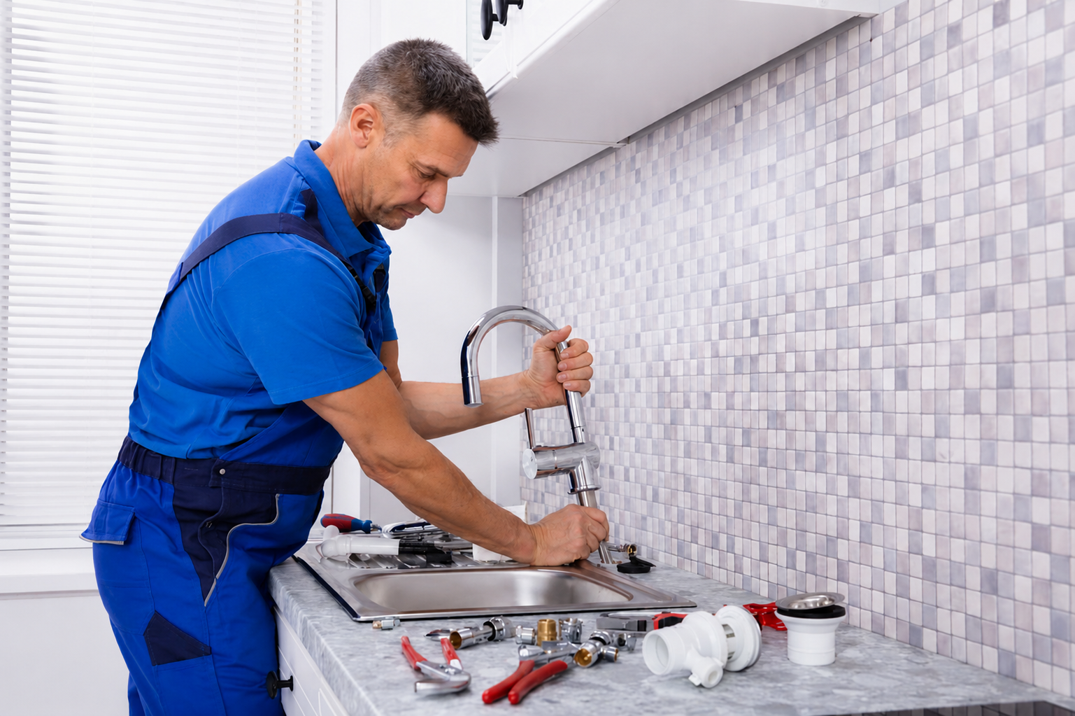 AG Plumbing technician at work